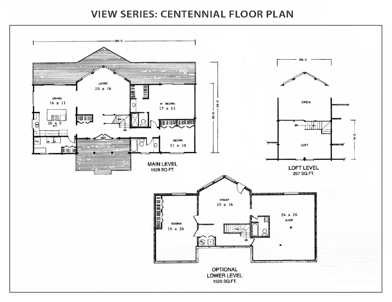 Centennial Floor Plan View Series IHC